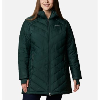 Columbia Heavenly Long Hooded Plus Size, Chamarras Verdes Para Mujer | 173649-DTA